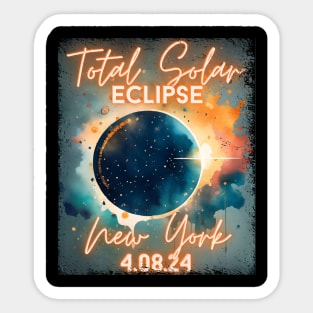 Total Solar Eclipse 2024 New York Art Science Men Women Kids Sticker